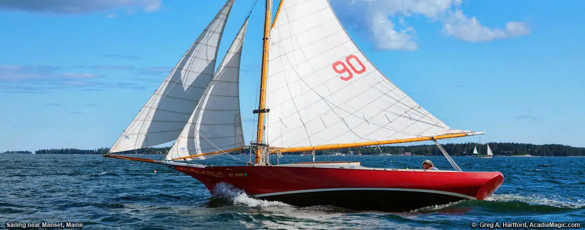 Sailing near Manset o Mount Desert Island, maine