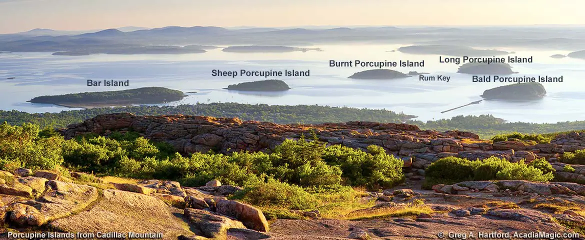 Porcupine Islands on the coast of Maine