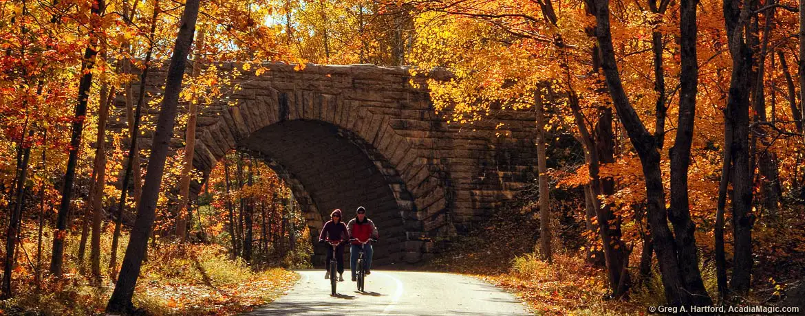 Biking in Acadia National Park, Bar Harbor, Maine