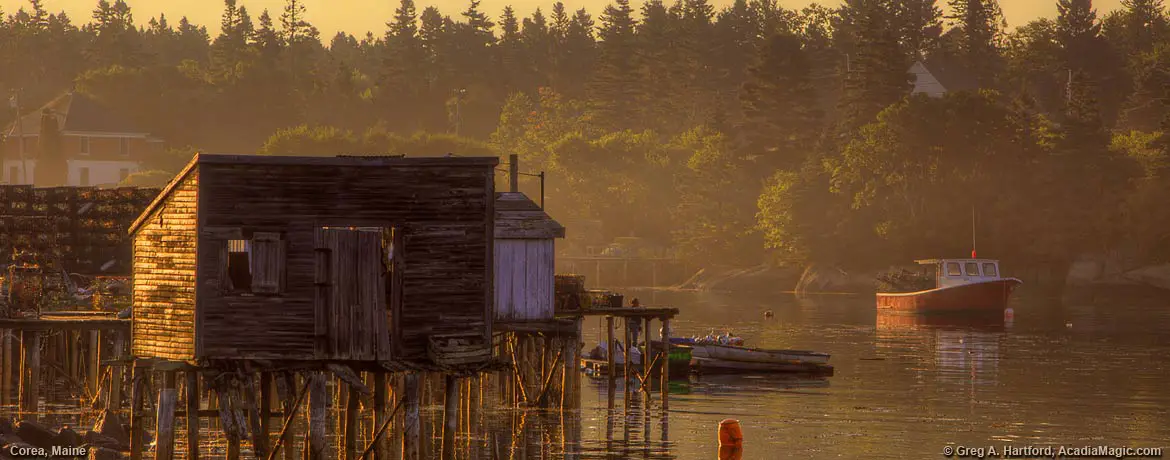 Lobster shack in Corea, Maine