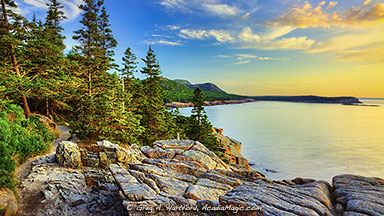 The Ocean Path at Otter Cliff in Acadia National Park, Maine