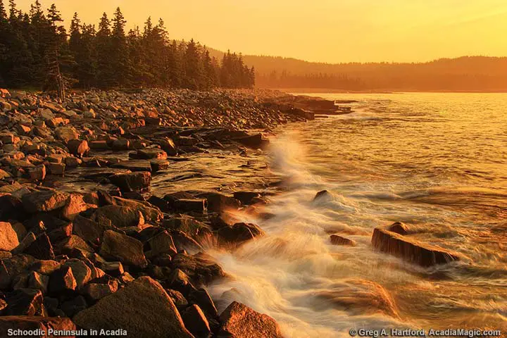 Sunrise at Arey Cove in Acadia National Park