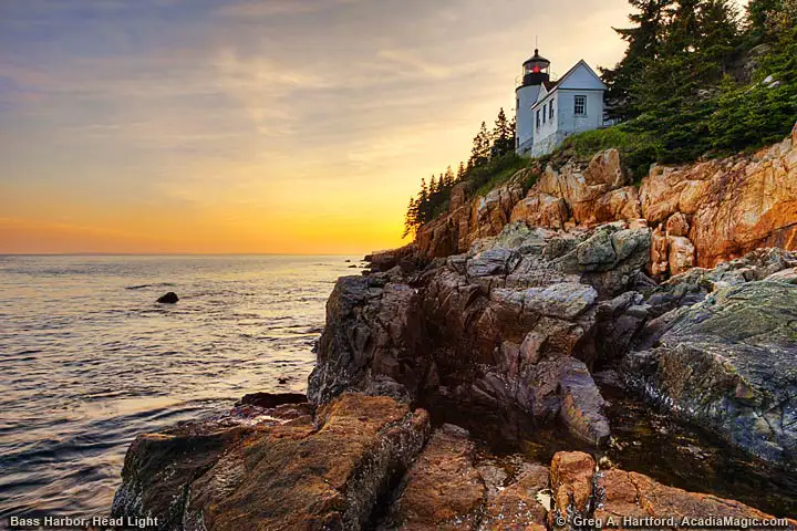 View the Bass Harbor Head Light in Acadia National Park.