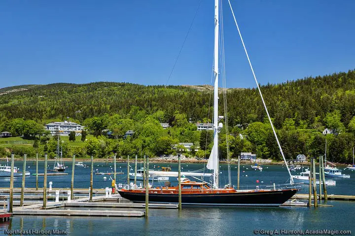 Yacht in Northeast Harbor, Maine