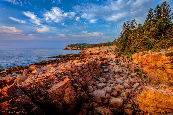 Eastern coast of Mount Desert Island in Acadia National Park, Maine