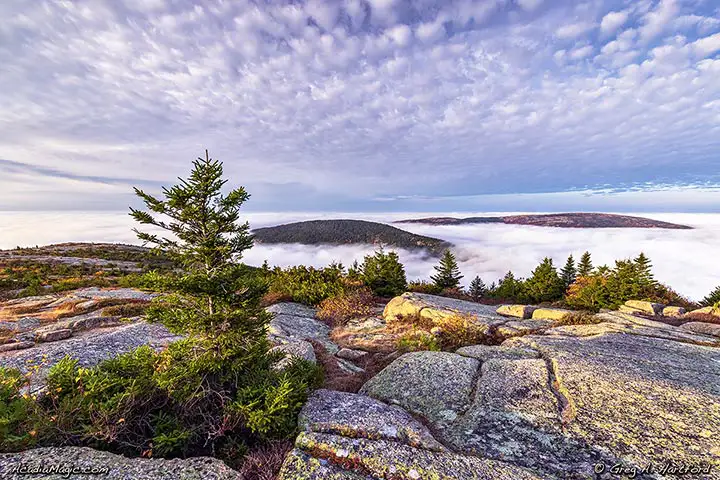 This is a southwesterly view from Cadillac Mountain early in the morning of October 17.