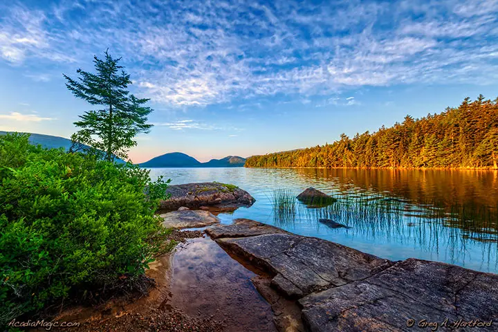 Eagle Lake in Acadia National Park at Bar Harbor