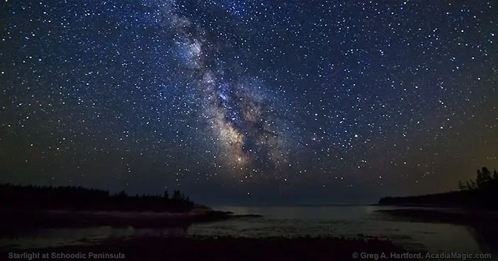 Starlight at Schoodic Peninsula in Acadia National Park