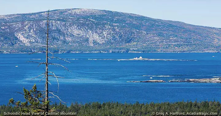 Schoodic Head provides a beautiful view of Cadillac Mountain