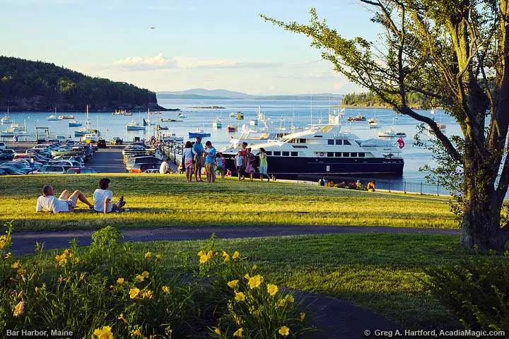 Bar Harbor, Maine Agamont Park ocean view