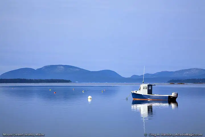 A view of Cadillac Mountain from Sullivan on the mainland