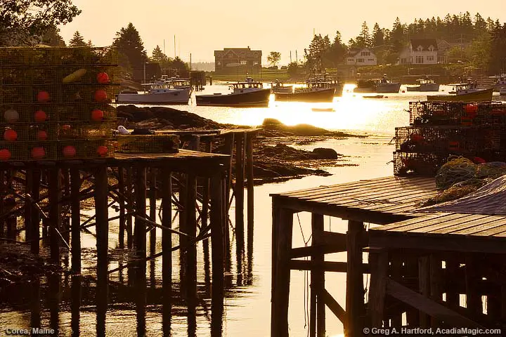 Classic fishing village of Corea in Gouldsboro, Maine
