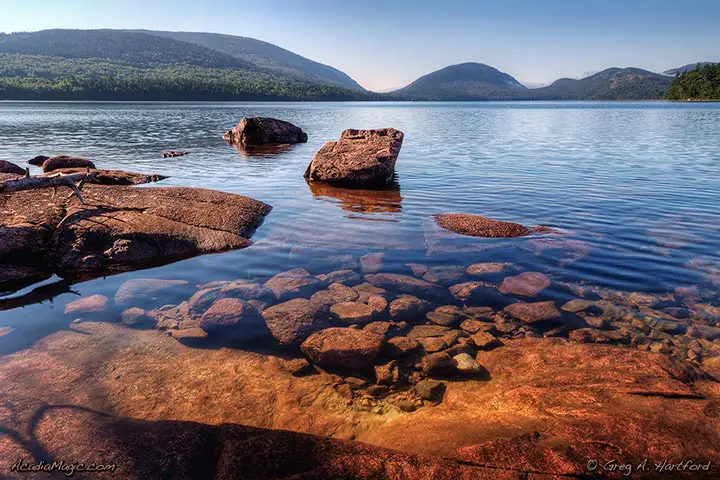 Shoreside on Eagle Lake on the Bar Harbor side of Acadia