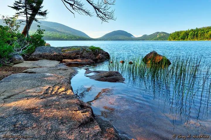 A view of Eagle Lake in Acadia National Park