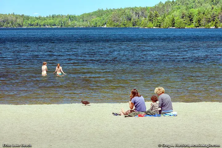 Echo Lake Beach in Acadia National Park