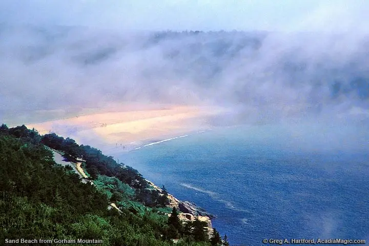 View of Sand Beach from Gorham Mountain