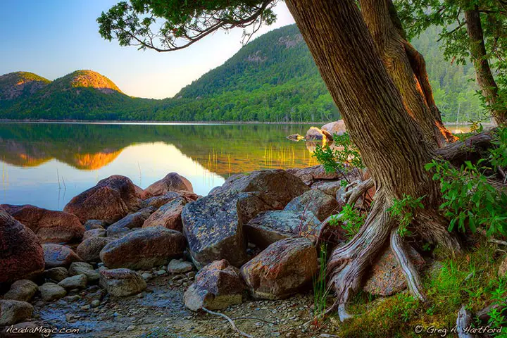 Jordan Pond in early morning