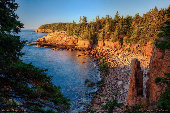 A view of Monument Cove on the coast of Mount Desert Island