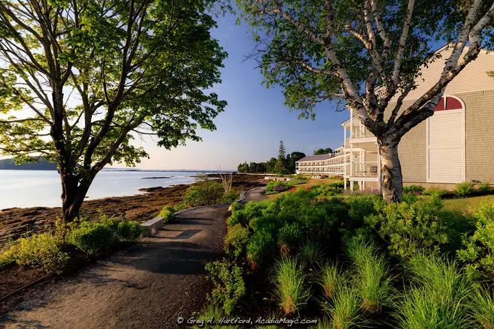 This is a southerly view on the Bar Harbor Shore Path