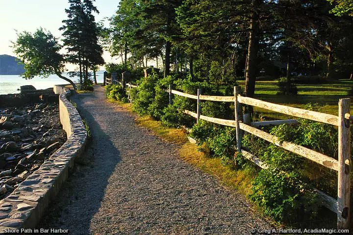 The view as you walk southeast on the Shore Path