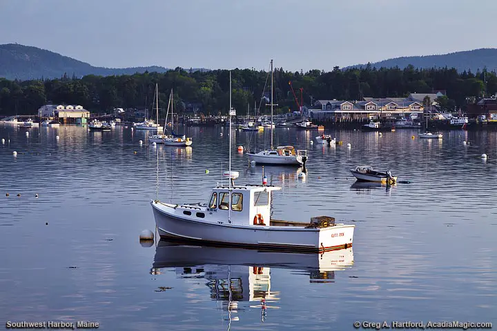 Lone Lobster Boat in Southwest Harbor