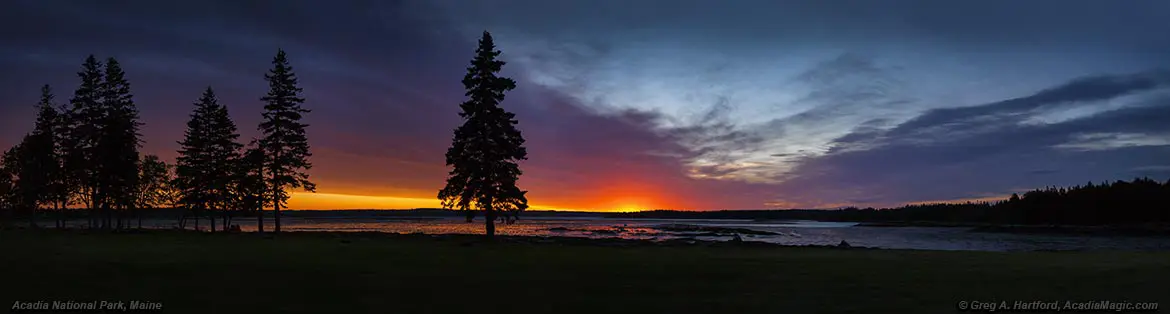 Just before the sunrise at Thompson Island in Acadia National Park, Maine