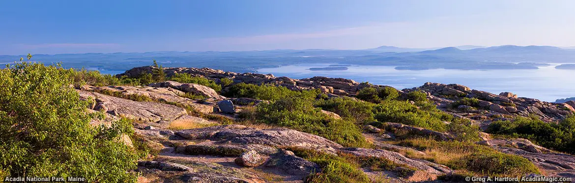 Top of Cadillac Mountain on Mount Desert Island