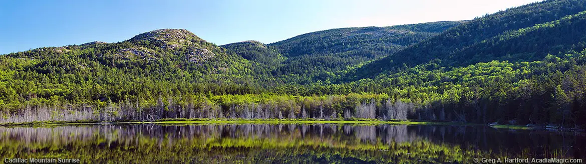 View of Upper Hadlock Pond in Northeast Harbor, Maine