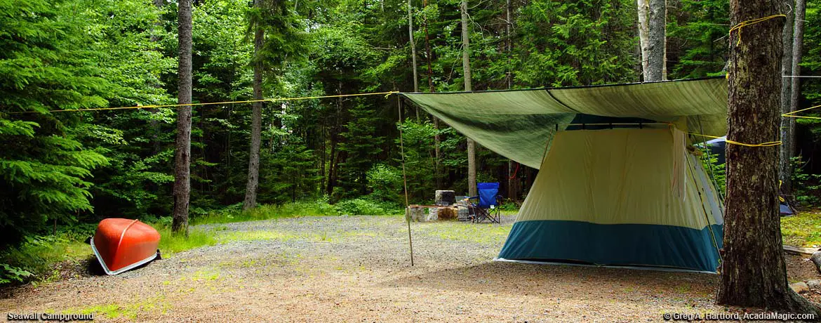 Seawall Campground Campsite