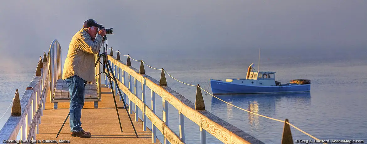 Photographer catches first light on Maine Coast