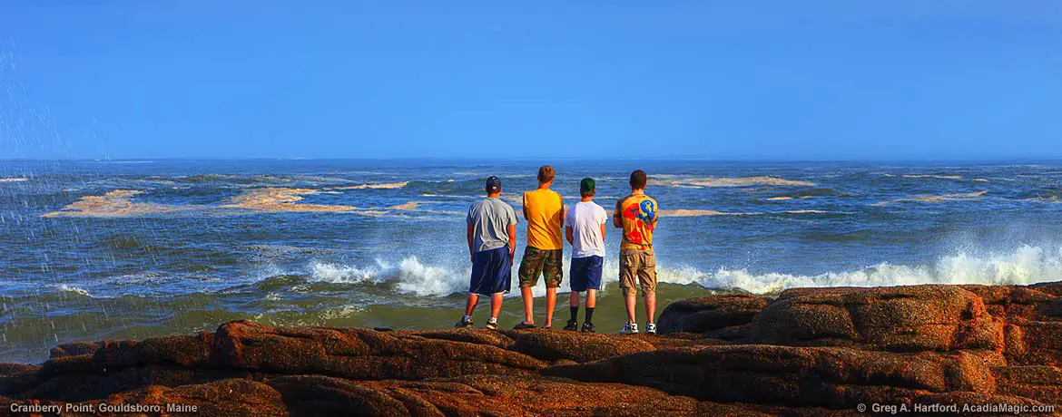 Watching waves at Cranberry Point, Maine