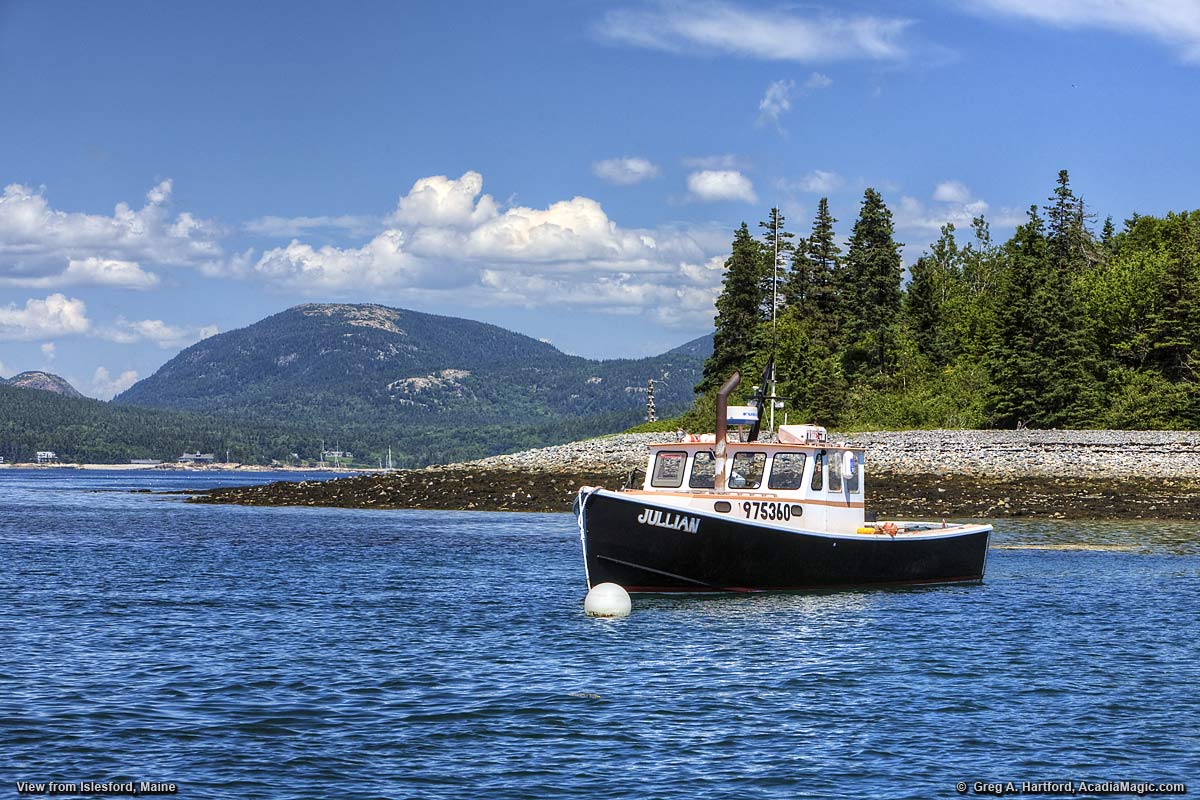 Mount Desert Island can be seen here in the distance.