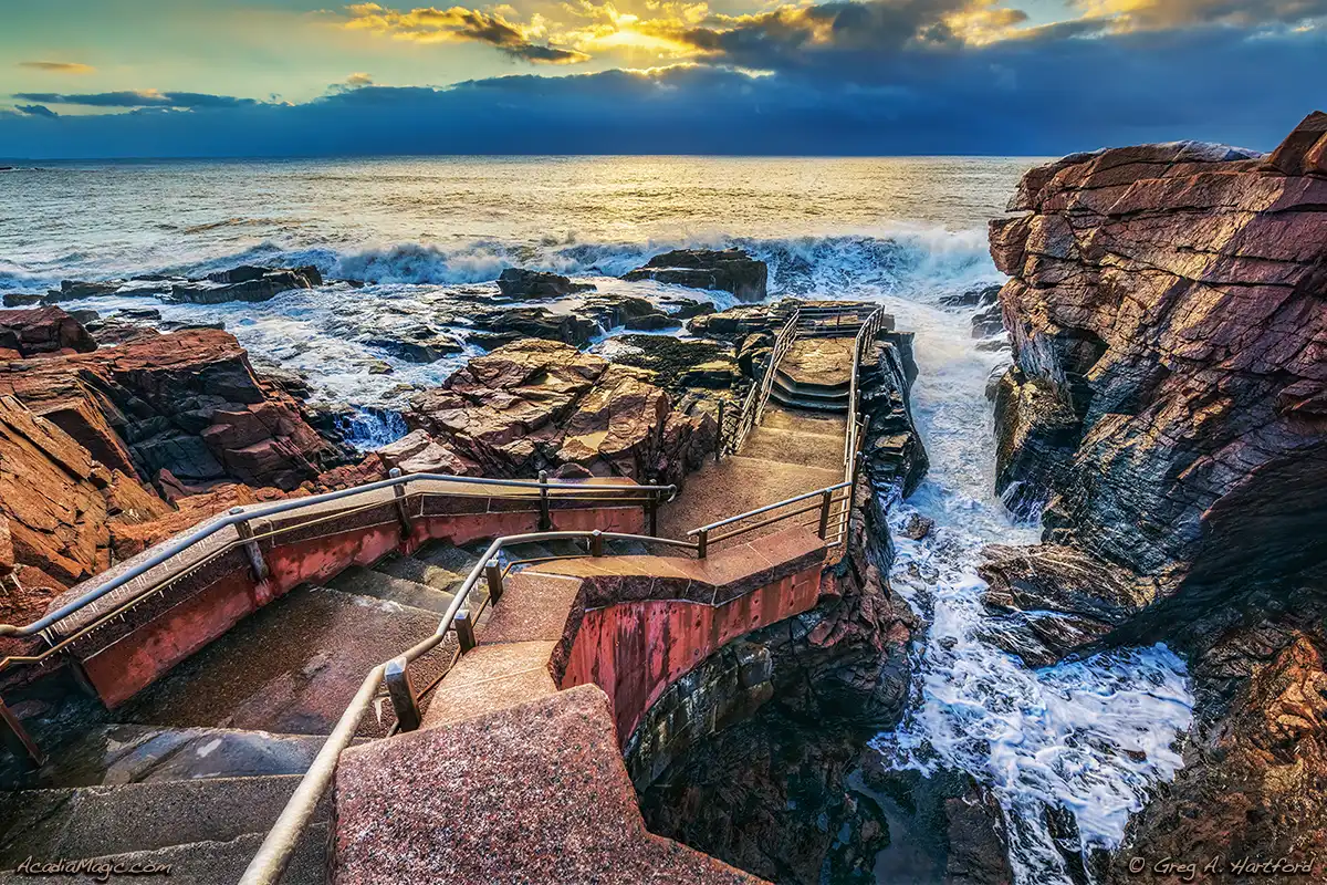 Before Sunrise at Thunder Hole in Acadia National Park, Maine