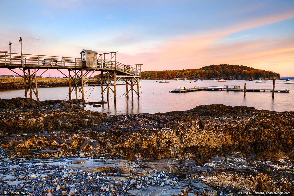Bar Harbor, Maine at low tide