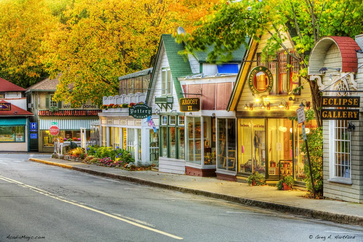 Mt. Desert Street in Bar Harbor, Maine