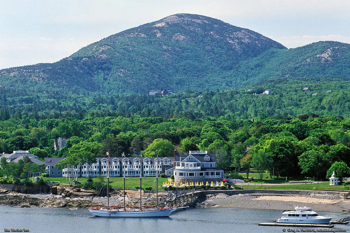 Champlain Mountain in Acadia National Park and Bar Harbor