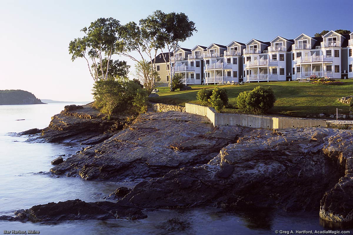 The Bar Harbor Inn next to the Shore Path