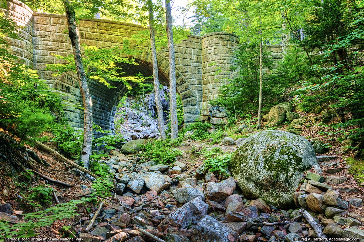Stone Carriage Road Bridge near Upper Hadlock Pond