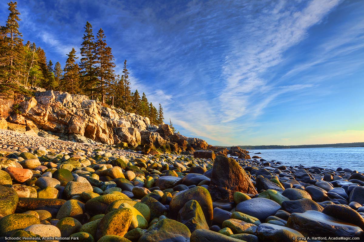 Sunrise in Acadia National Park at Schoodic Peninsula