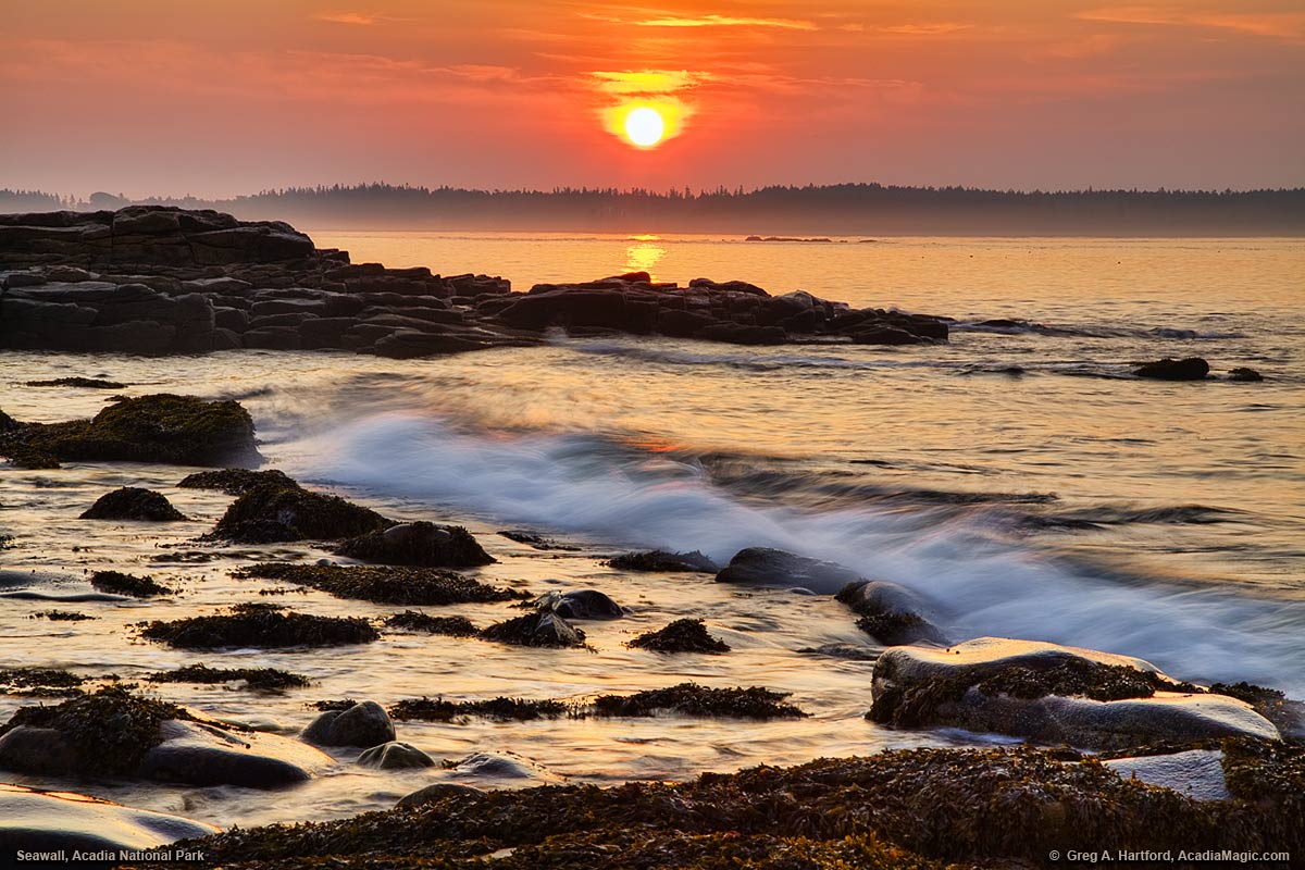 Sunrise at Seawall in Acadia National Park