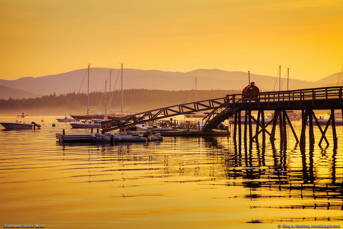 Mountains of Acadia National Park viewed fron Southwest Harbor, Maine