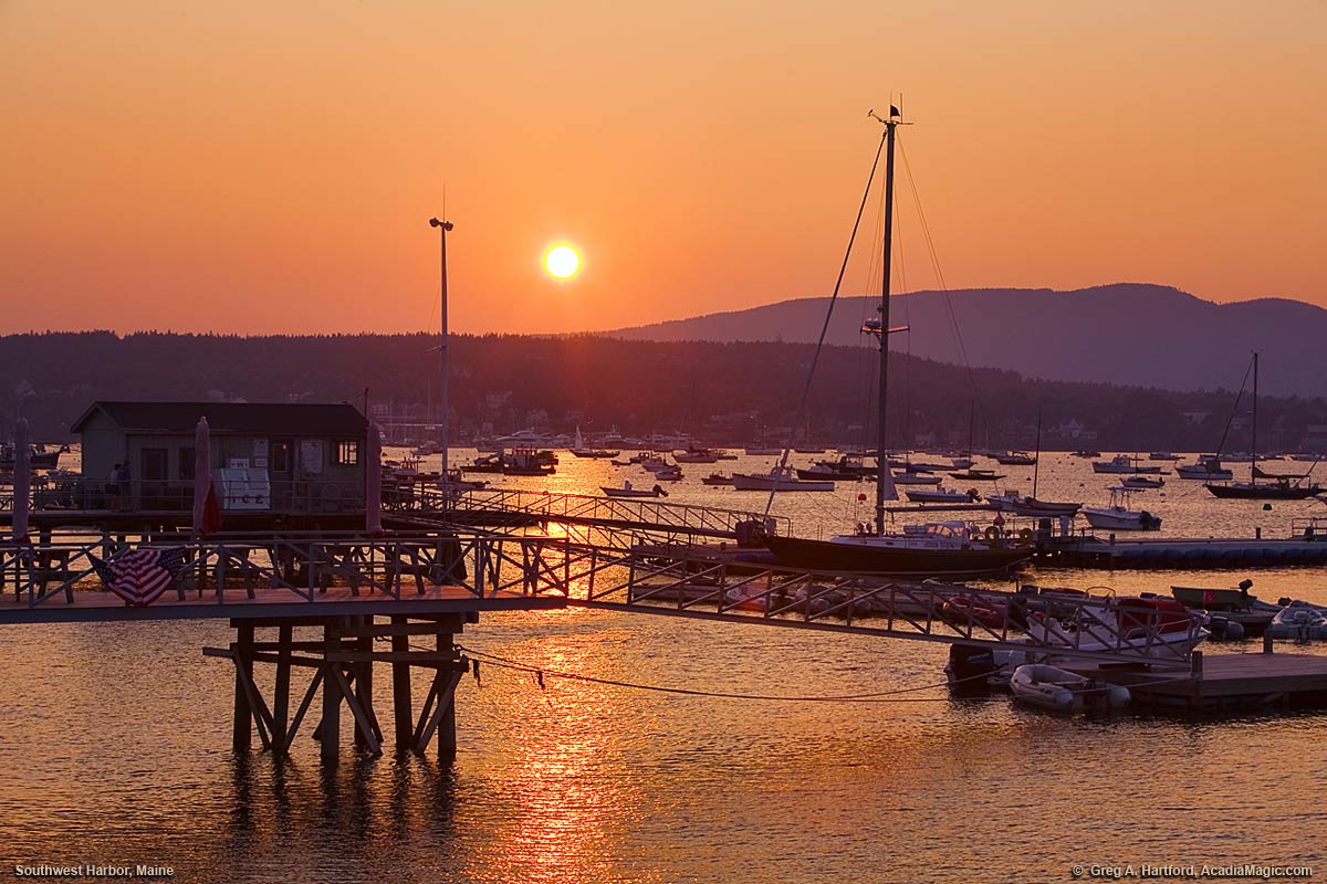 Sunrise in Southwest Harbor, Maine