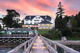 The Claremont at sunset
