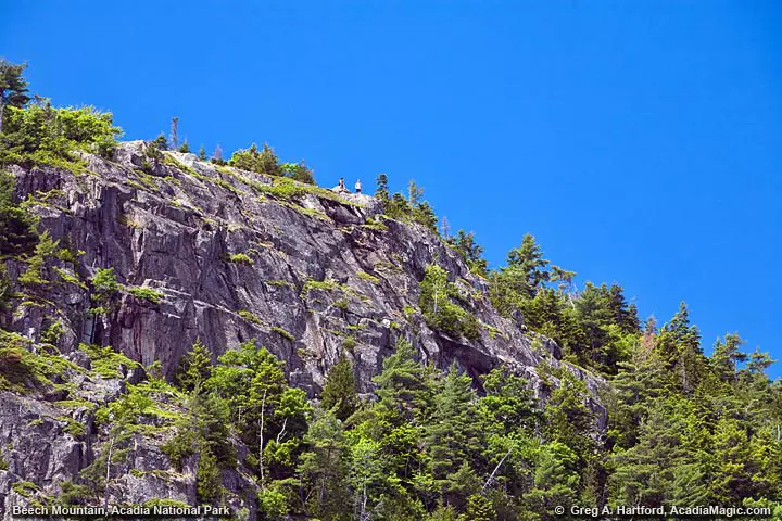 Beech Mountain next to Echo Lake in Acadia