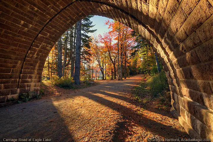 Carriage Road Bridge at Eagle Lake in Bar Harbor