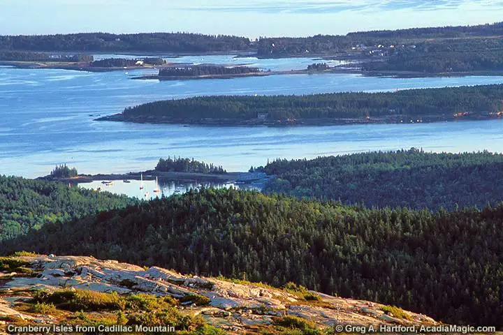 Cranberry Isles seen from Cadillac Mountain