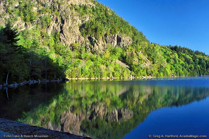 View of Beech Mountain from Echo Lake Beach