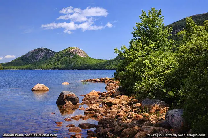 Jordan Pond on a nice sunny day