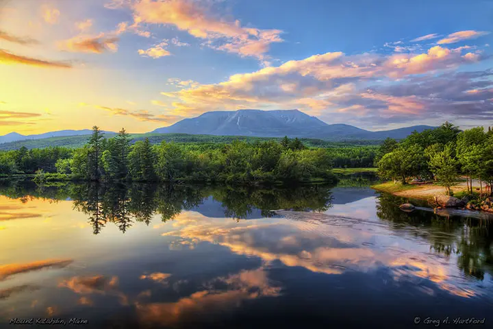 Mount Katahdin seen from Abol Bridge
