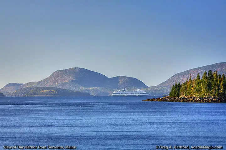 View of Bar Harbor from Sorrento